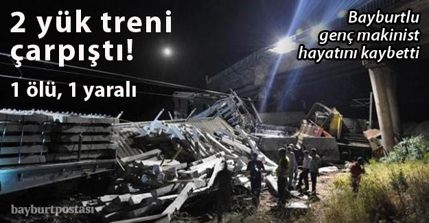 Sivas'ta 2 yük treni çarpıştı: 1 ölü, 1 yaralı