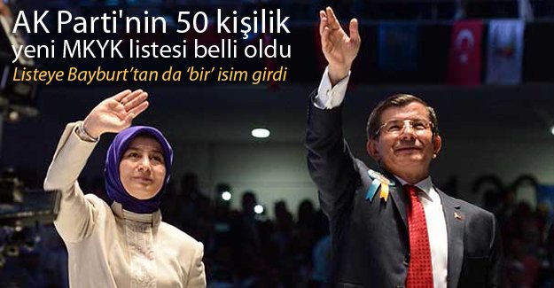 AK Parti'nin 50 kişilik MKYK listesi belli oldu