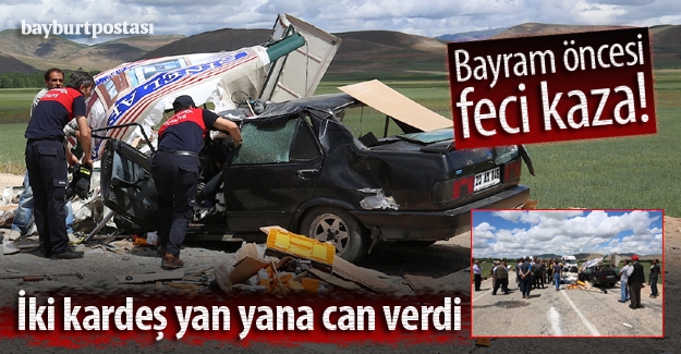 Bayburt'ta trafik kazası: 2 ölü, 6 yaralı!