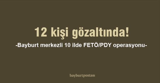 FETÖ/PDY operasyonu: 12 kişi gözaltında!
