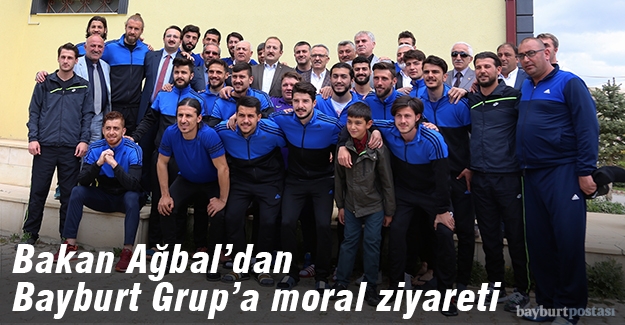 Bakan Ağbal'dan Bayburt Grup'a moral ziyareti