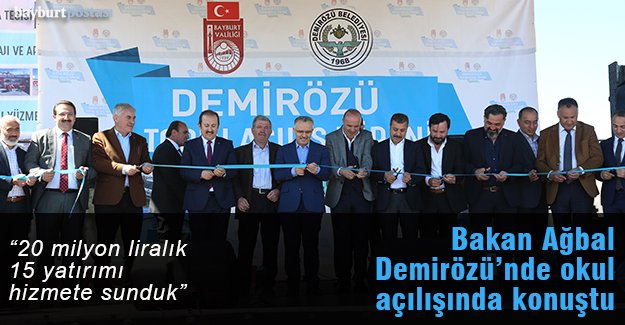 Bakan Ağbal, Demirözü'nde toplu açılış töreninde konuştu