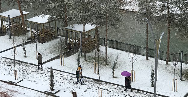 Bayburt'ta kar yağışı
