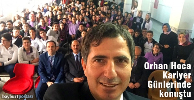 Prof. Dr. Orhan Ateş Bayburt Ortaokulu'nda konuştu