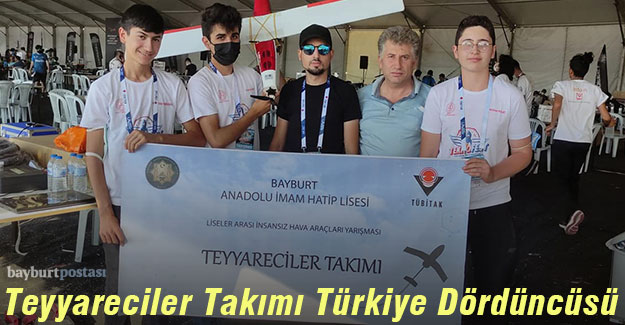 Bayburt, TEKNOFEST İHA Yarışması'nda Türkiye Dördüncüsü
