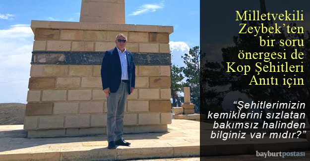 Milletvekili Zeybek'ten Kop Şehitleri Anıtı ile ilgili soru önergesi