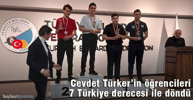 Cevdet Türker'in öğrencileri, 7 Türkiye derecesi ile döndü