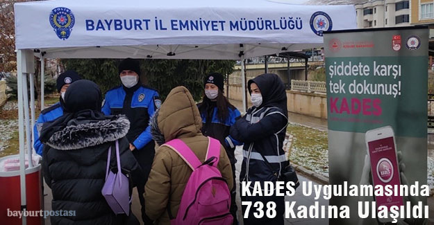 Bayburt'ta KADES Uygulamasında 738 Kadına Ulaşıldı