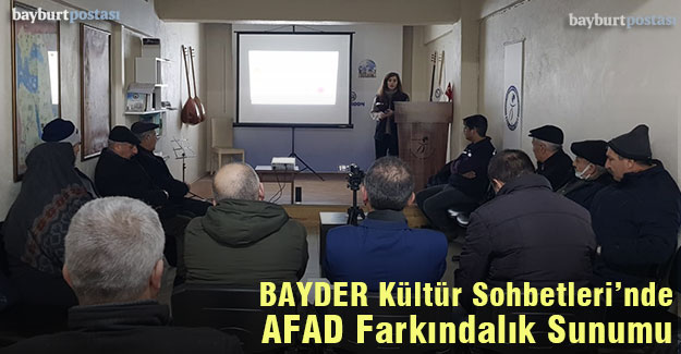BAYDER Kültür Sohbetleri'nde AFAD Sunumu