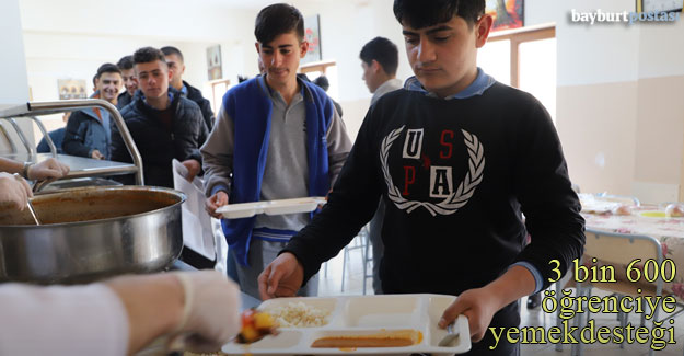 Bayburt'ta 3 bin 600 öğrenciye ücretsiz yemek