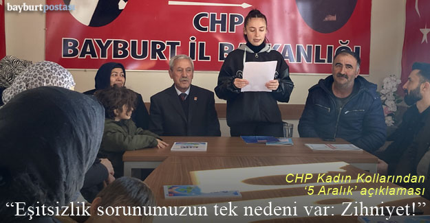 CHP Bayburt Kadın Kollarından '5 Aralık' açıklaması