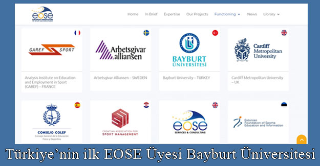 Türkiye'nin İlk EOSE Üyesi Bayburt Üniversitesi