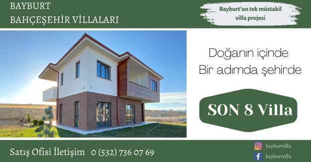 'Bahçeşehir Villaları Projesi'nde Son 8 Villa