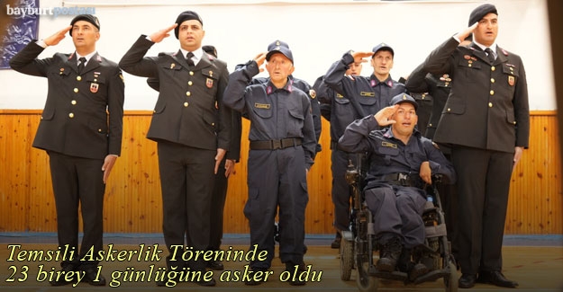 Bayburt İl Jandarma Kamutanlığı'nın temsili askerlik töreni