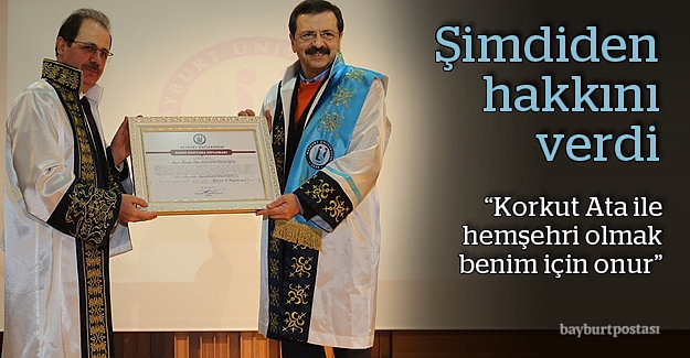 Bayburt Üniversitesi'nden Hisarcıklıoğlu'na fahri doktora