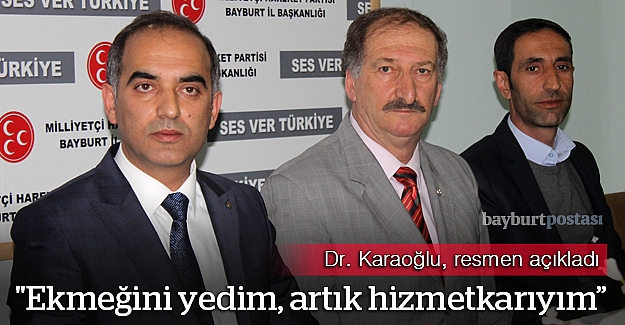 Dr. Karaoğlu, resmen açıkladı
