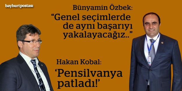 Özbek ve Kobal seçim zaferini kutladı