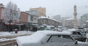 Bayburt'ta yoğun kar yağışı