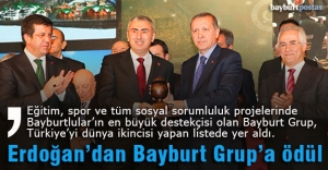 Bayburt Grup'a Cumhurbaşkanı Erdoğan'dan ödül