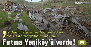Yeniköy’de 29 evin çatısı uçtu!