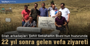Silah arkadaşları 22 yıl sonra Şehit Sebahattin Bozo’nun huzurunda