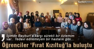 Bayburtlu üniversite öğrencileri Fırat Kızıltuğ'la buluştu