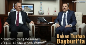 Ulaştırma ve Altyapı Bakanı Mehmet Cahit Turhan Bayburt'ta