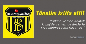 Sakaryaspor maçı sonrası yönetimden istifa!