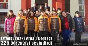 İstanbul’daki Arpalı Derneği 225 öğrenciyi sevindirdi