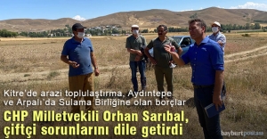 CHP Milletvekili Sarıbal, çiftçi sorunlarını dile getirdi