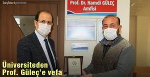 Bayburt Üniversitesi'nden Prof. Hamdi Güleç'e Vefa