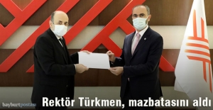 Rektör Türkmen, YÖK'ten Mazbatasını Aldı