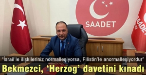 Bekmezci, Herzog'un Türkiye'ye davet edimesini kınadı