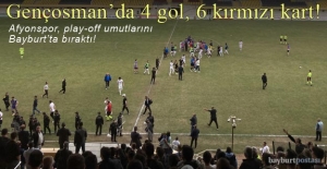 Gençosman Stadyumu'nda  4 gol, 6 kırmızı kart!