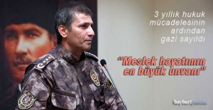 Bayburt Polis Meslek Eğitim Merkezi Müdürü Ufuk Sami Günel'e Gazilik Unvanı