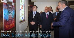 TÜRKSOY ile Hacı Bayram Veli Üniversitesi İşbirliğinde Dede Korkut Afişleri Sergisi
