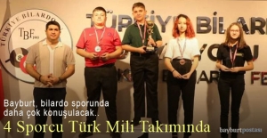 Bayburt'tan dört bilardocu Türk Milli Takımında