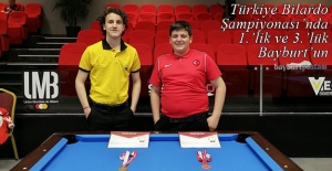 Türkiye Bilardo Şampiyonası'nda 1.'lik ve 3.'lük Bayburt'un