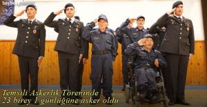 Bayburt İl Jandarma Komutanlığı'nın temsili askerlik töreni