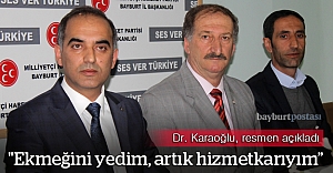 Dr. Karaoğlu, resmen açıkladı