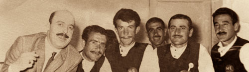 Yıl 1967... 21 Şubat gecesi... Soldan sağa; Nihat Köklü, Orhan Ardahan, Çetin Develi, Abdurrahman Kayserili, Fikret Dündar, Necati Gül...