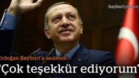 Erdoğan'dan Bayburt'a teşekkür 